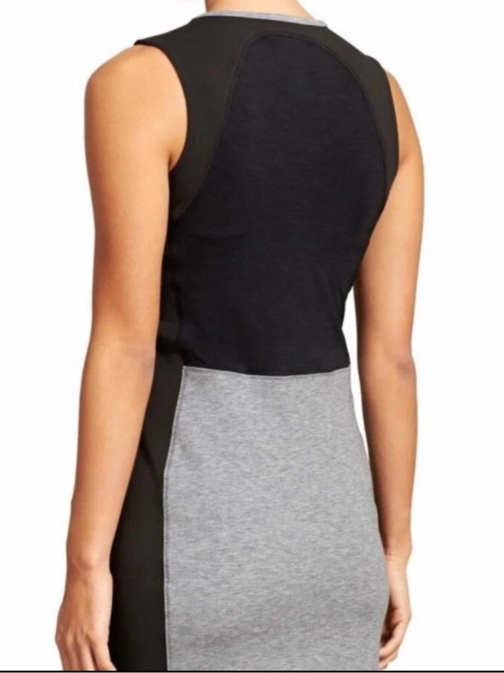 Athleta Black and Grey Patterned Panel Midi Dress - Picture 4 of 4